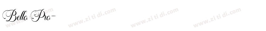 Bello Pro字体转换